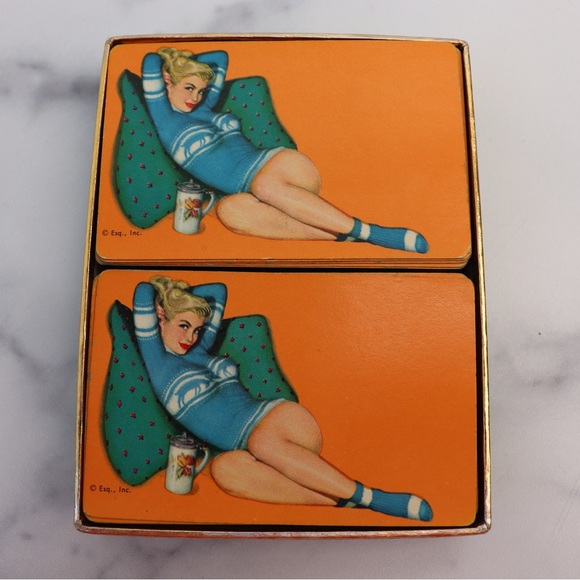 Vintage 1940’s Esquire Pin-up Girl Playing Cards Set Design by Al Moore - Picture 5 of 13